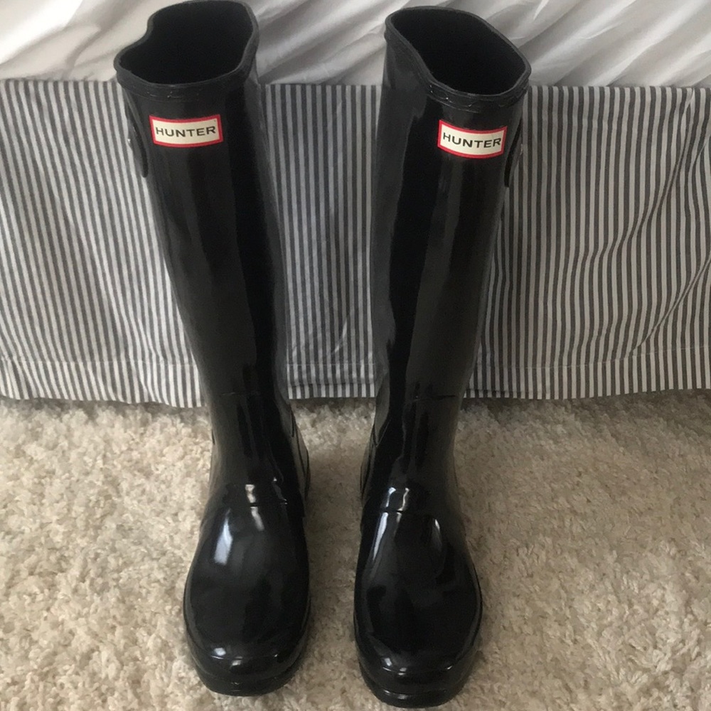 Tall black Hunter rainboots - Picture 1 of 6